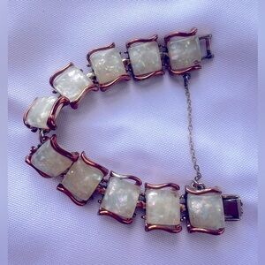 Coro Sparkly Yellow Thermoset Bracelet Signed